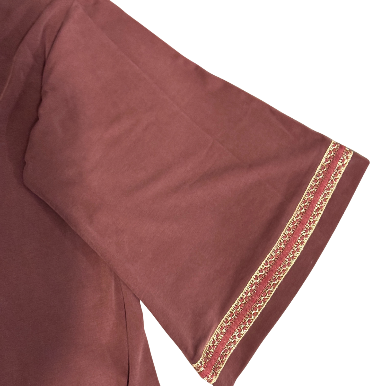 Bordo Etnik Dokuma Keten Kimono
